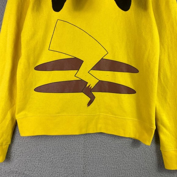 Pikachu Pokemon Hoodie Size XL Costume Jacket Sweatshirt Youth Full Zip Yellow - Picture 8 of 10
